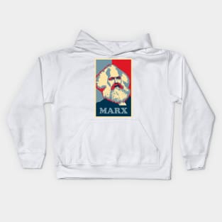 Karl Marx, obama poster Kids Hoodie